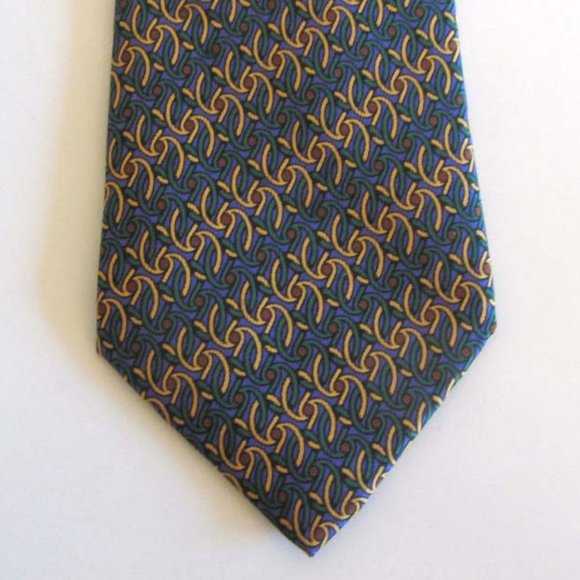 new HERMES 7454 HA Linked In Love pattern silk tie France - Picture 6 of 6